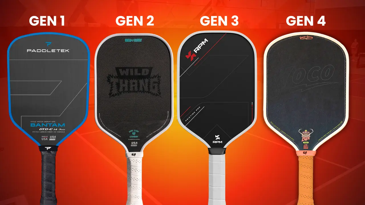 Understanding Pickleball Paddle Generations: What Gen 1, 2, 3, and 4 Actually Mean | Matt's Pickleball Blog